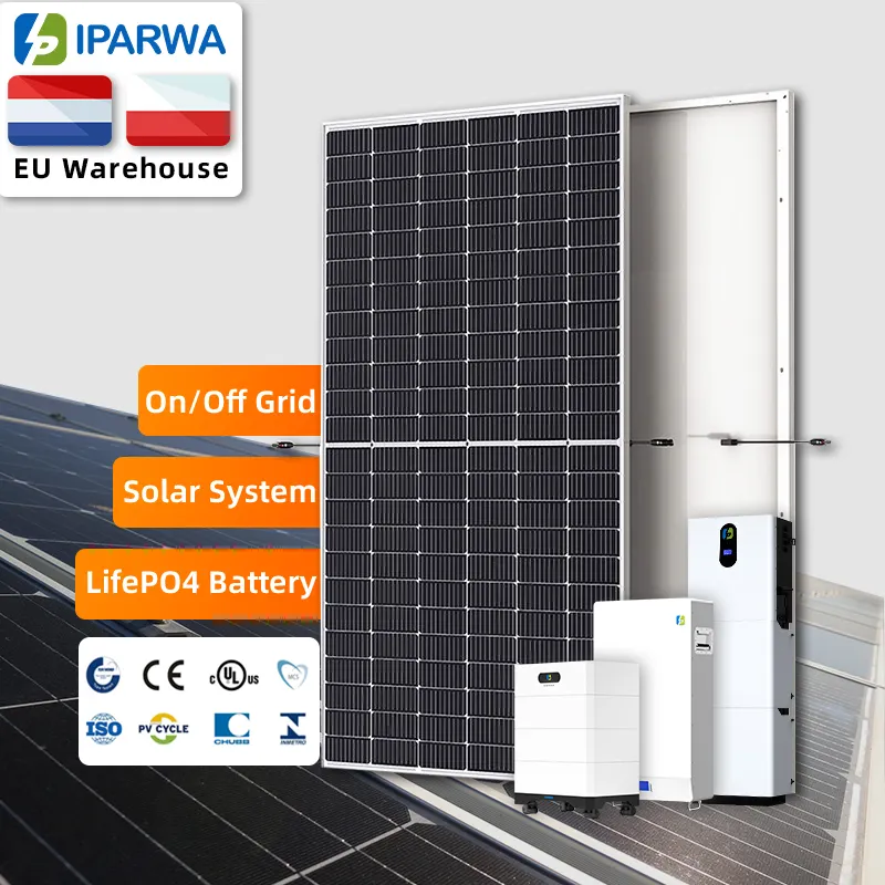 Iparwa Armazém UE Importação de Painéis Solares 600W 500w 450w 400W 540W Painéis Solares Flexíveis 500w