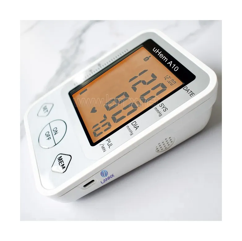 Lannx uhem a10 monitor de glicose, medidor de pressão arterial digital eletrônico automático, tudo em uma máquina para diabetes, tensiômetro