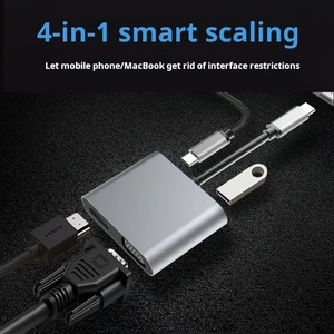 双高清电视USB C集线器至100W PD充电USB 3.0双屏显示适配器坞站，适用于Air Pro笔记本电脑C型分离器 - Product Image 2