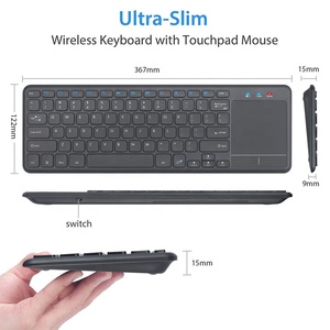 Teclado retroiluminado inalámbrico BT portátil con panel táctil Combo de ratón recargable PC Notebook Laptop Blue Tooth trackpad Keyboard - Product Image 5