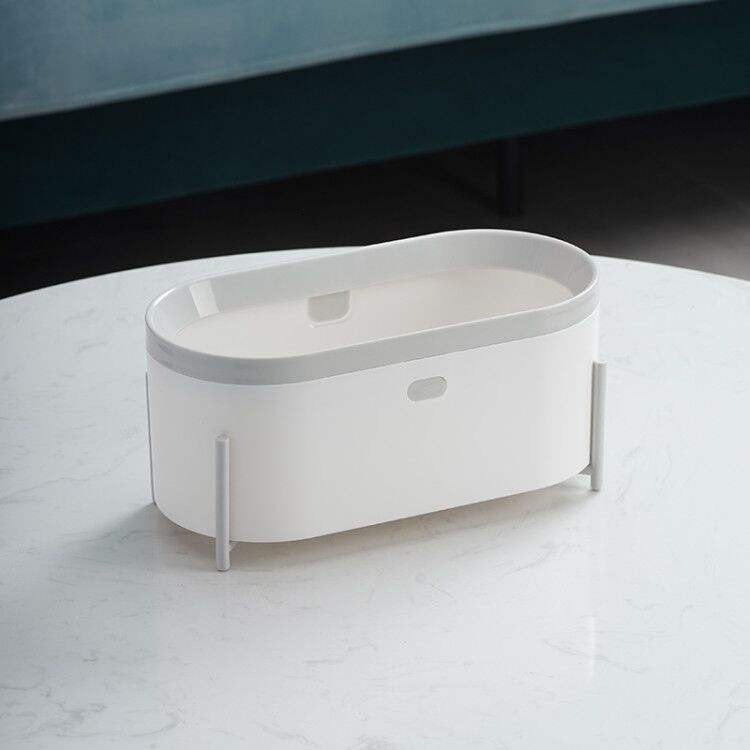 Boîte de rangement 1836, couvercle ouvert, blanc