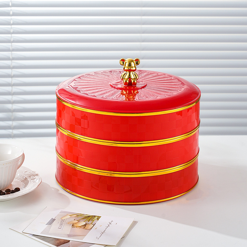 Boîte à bonbons (trois couches - rouge)