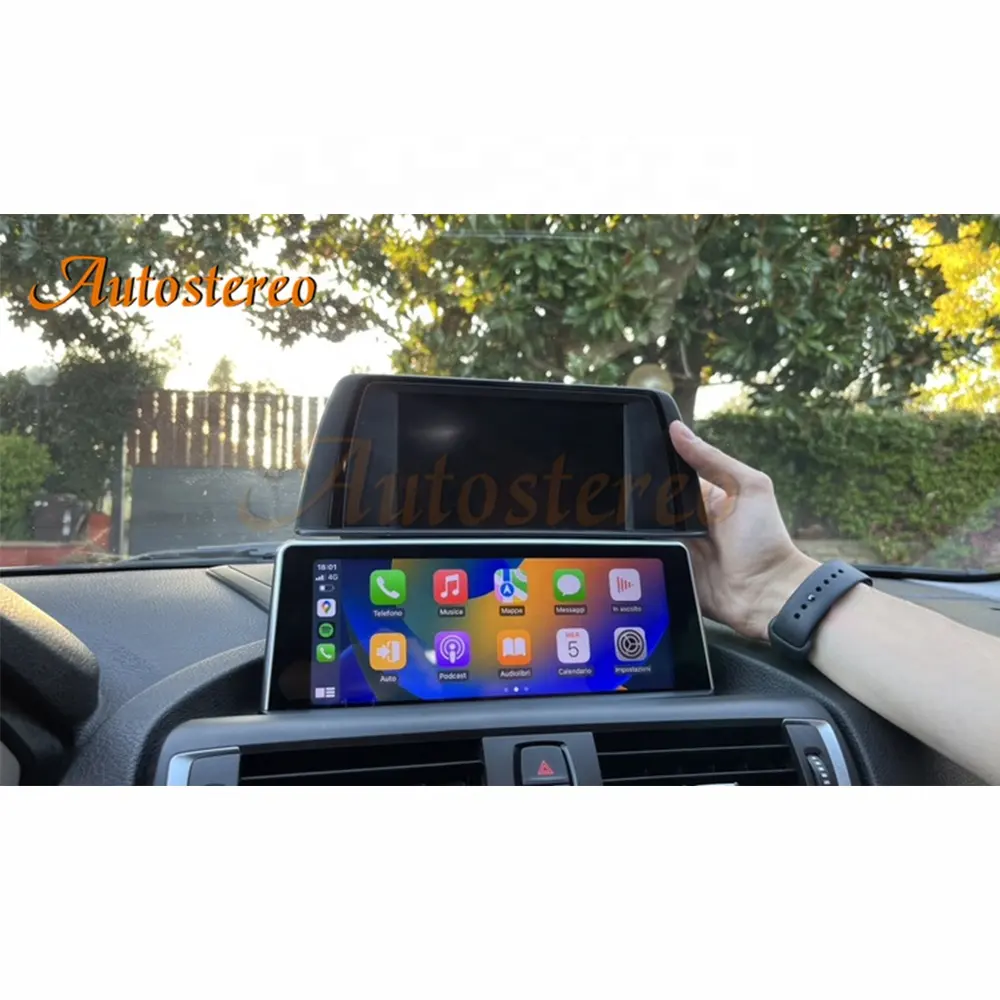 Ekran Android başına BMW F20/F21 (2012/2019) da 8,8 kirici con CarPlay e Android otomatik Retro kamera omaggio