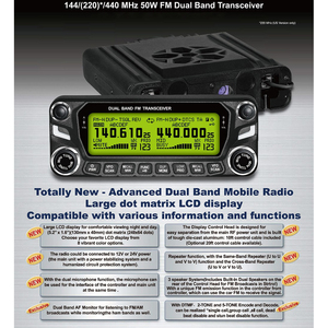 SD007 Dual Band Full Duplex Receiver UHF/VHF 136-174/400-520MHz Two Way Radio Ham HF Transceiver with <strong>LED</strong> display - Product Image 4
