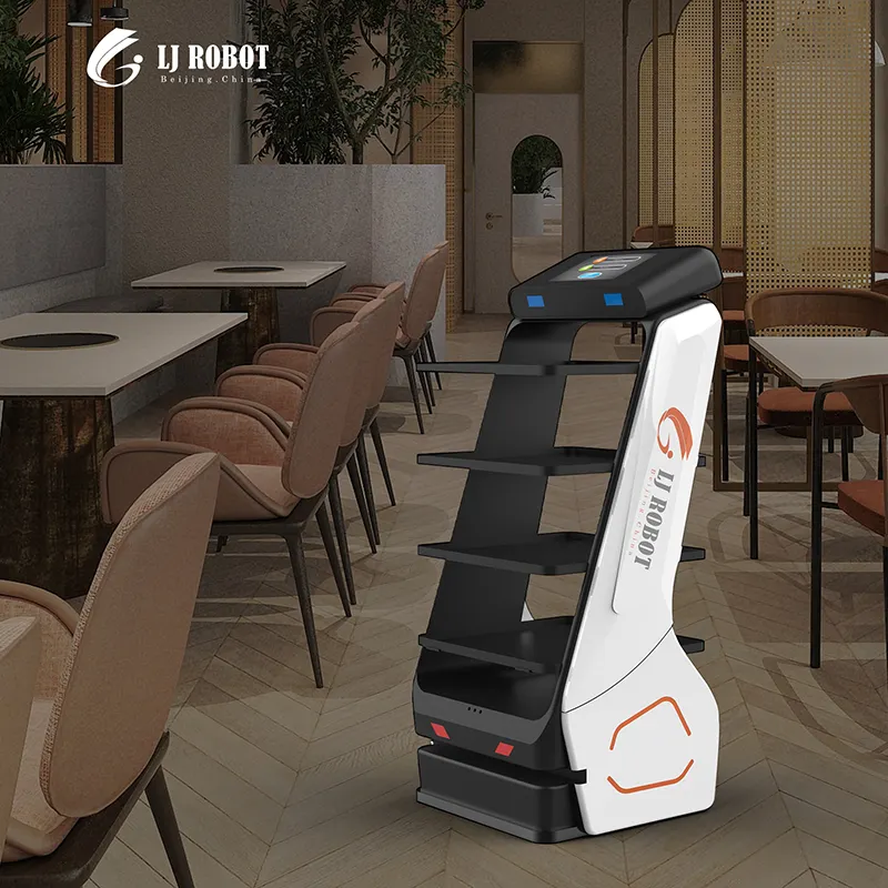 LJrobot Künstlicher intelligenter Liefer roboter Hindernis vermeidung sliefer roboter für Restaurant hotels Lade roboter Lieferung