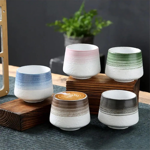 ถ้วยกาแฟทันสมัยแบบยุโรปสีคาราเมลแก้วเซรามิกใส่ชาถ้วยชาแบบย้อนยุค - Product Image 6