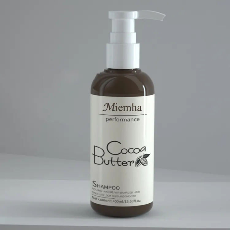 Venta al por mayor personalizada Reparación del cabello Limpieza profunda Alivio de la picazón Champú Control de aceite Manteca de cacao Champú y acondicionador para mujeres