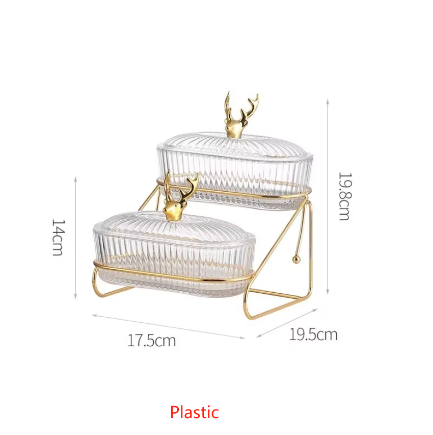 transparent/plastique + couvercles en PVC/2