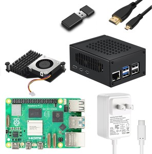 Starter Kit für Raspberry Pi 5 Inklusive Pi 5 8GB SD-Karten kartenleser Netzteil Metall gehäuse Kabel Himbeer Pi auf Lager