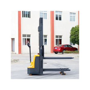 Haizhili 1.5Ton 3mフルエレクトリックスタッカーウォークストラドル脚ワイドサポート脚両面パレットフォークリフト電気用 - Product Image 2