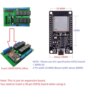 DC 12V 24V 8CH <strong>Wifi</strong> Relay 30Pin <strong>ESP32</strong> Programmable Expansion Board Modbus RS485 IO <strong>Module</strong> for Smart Switch - Product Image 5