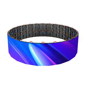 P2.5 P3.91 Indoor coluna cilíndrica uso publicidade vídeo parede personalizado ângulo arco bloqueio curvo led display screen