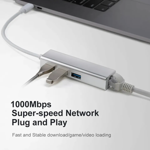 Best Usb C Ethernet Adapter Gigabit <strong>Network</strong> Card <strong>Network</strong> Adapter With Hub for <strong>Computer</strong> - Product Image 6
