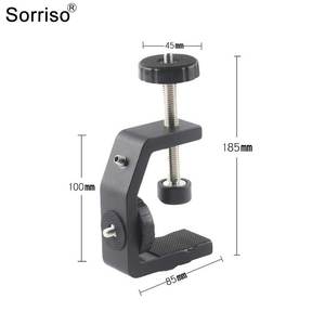 SORRISO C tipi kelepçe alüminyum alaşım 1/4 "hızlı yayın masaüstü masa kelepçe braketi için cep telefonu top kafa kamera aksesuarları - Product Image 2