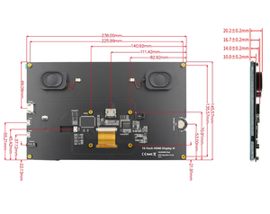 Display LCD da 10.1 pollici IPS Touch Screen capacitivo con risoluzione 1024*600 per il Monitor della scheda H DMI per lampone Pi - Product Image 3