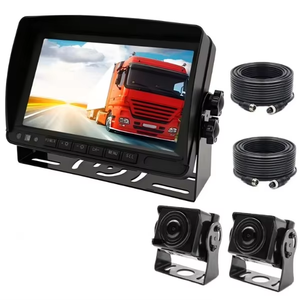 Sistema de cámara de 2 grabadoras inversas a prueba de agua con monitor LCD Fábrica 7 ''Entrada de video Ayuda de estacionamiento de respaldo para camiones y automóviles - Product Image 1