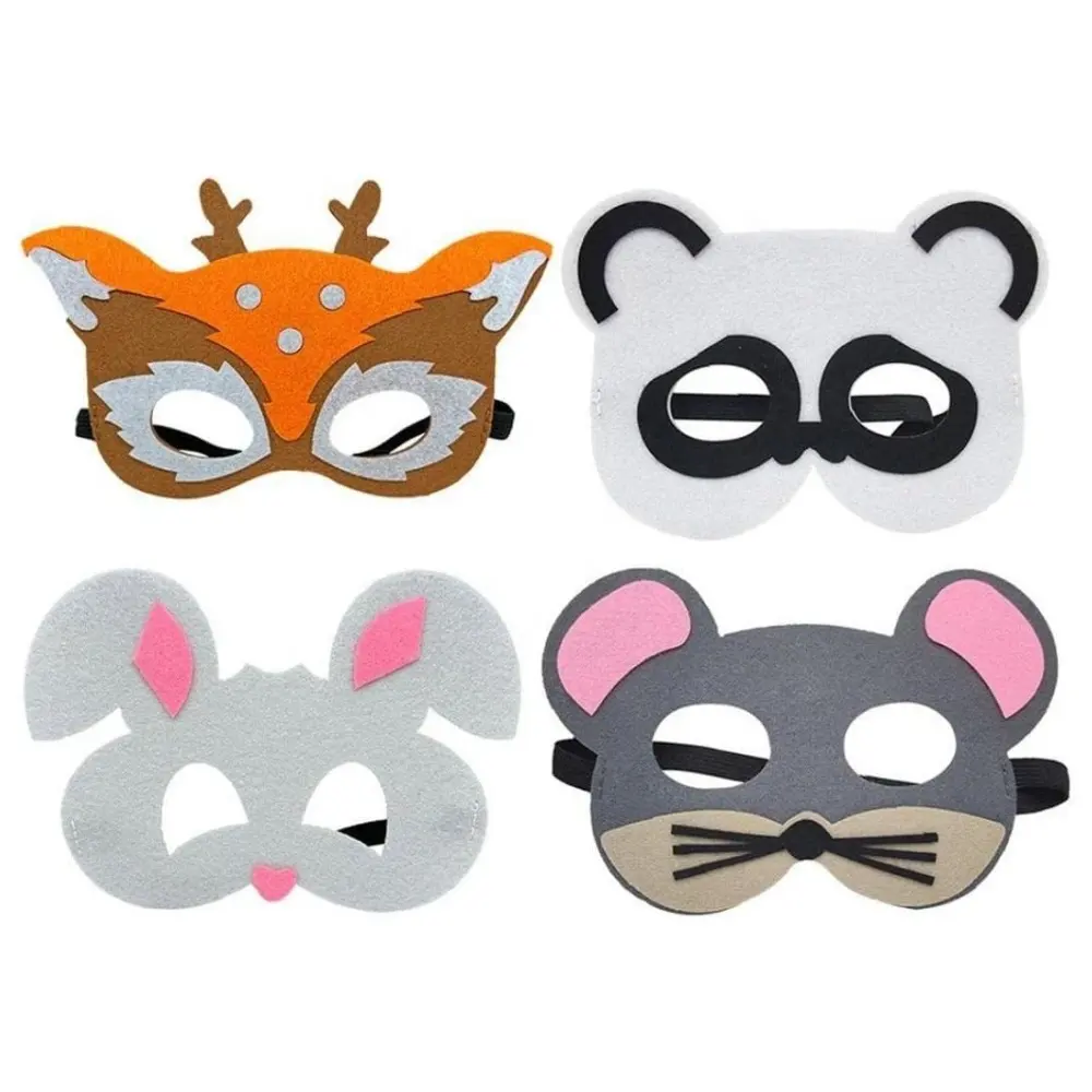 Lindo fieltro Animal mascarada fiesta máscara para niños Halloween Navidad cumpleaños Cosplay disfraz