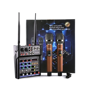Kablosuz mikrofon etkisi cihazı ile G4-M1 4 yönlü mikser küçük K şarkı kayıt mikseri - Product Image 3