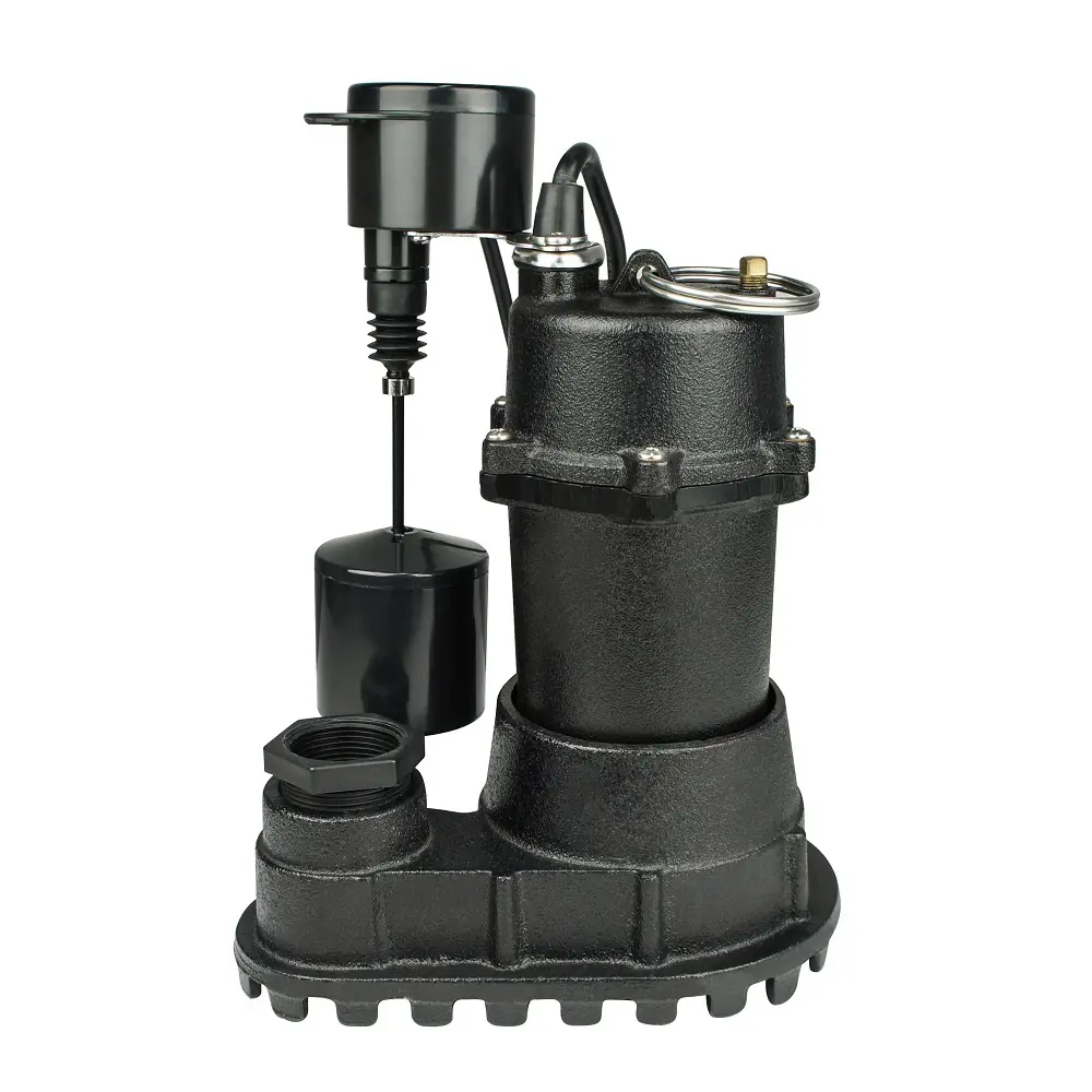 Bomba de água submersível elétrica pesada, ferro fundido 1/3 hp, bombas vertical de cárter de água