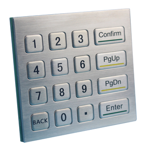 16 <strong>Keys</strong> matrix Stainless Steel Parcel Locker Metal Keypad with Flat <strong>Keys</strong> - Product Image 4