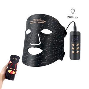 Profesyonel Led ışık terapisi yüz maskesi siyah Led kırmızı ışık tedavisi 4 renkler silikon kırmızı ışık tedavisi yüz maskesi - Product Image 1