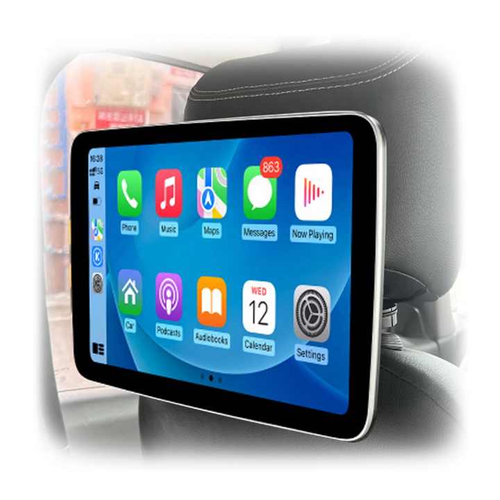 For Jmance 10.1 Inch Car Monitor Factory Supply 720*1280 Resolution 2GB RAM 32GB ROM Black Headrest Flip DSP GPS Support TV Apps