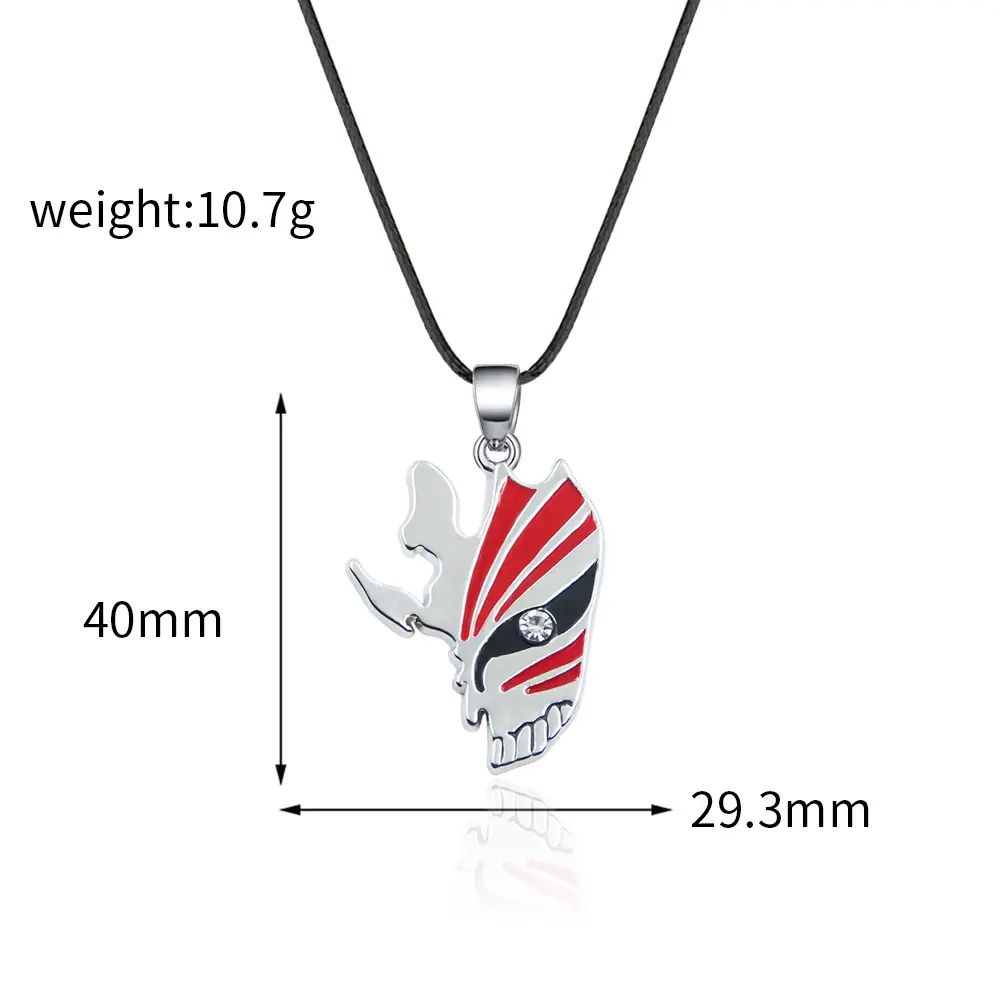 26 Designs Bleach Mask Pendant Best friend Necklaces for 2 Anime Character Kurosaki Ichigo skeleton Alloy Necklace Manufacturers