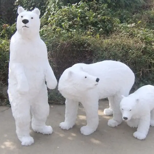 Grandes decoraciones navideñas para exteriores 2024 juegos de osos polares navideños blancos suministros de decoración del hogar de lujo personalizados