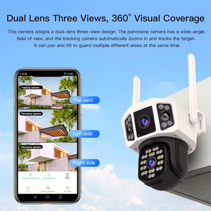 3 Screens HD Network Smart Dual Lens Cloud Storage PTZ Human Detection IP Wireless Wifi Auto Track Zoom CCTV Security <strong>Camera</strong> - Product Image 4
