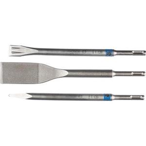 PROMAT 3ピースSDS-Max挿入ツールセットL.400mmフラットとポイントチップ彫刻とストーンチゼルプラスチックとスチールハンドル付き - Product Image 1