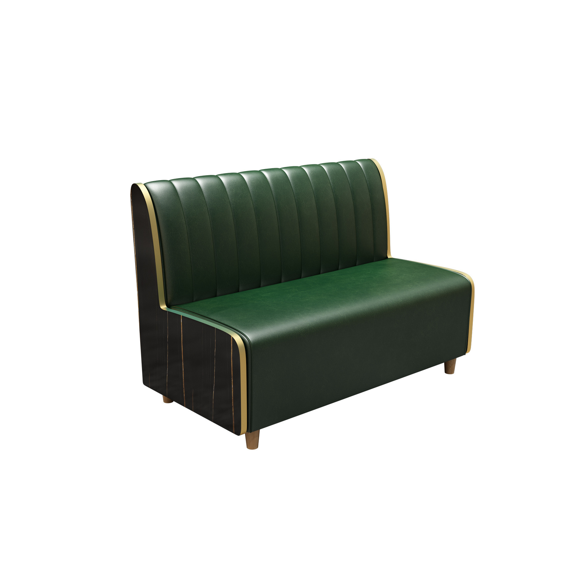 Dark green single card sofa