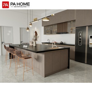 PA mobili da cucina da parete in vetro modulare moderna in melamina mdf mobili da cucina