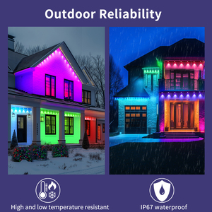 LED dekorative Lichterkette IP67 Wasserdichte Außen leuchten APP Fernbedienung Kunststoff Musik synchron isation für Weihnachten DIY - Product Image 4