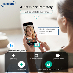 Tediton Противоугонный Электрический замок цифровой Rfid Smart Life Face электронная клавиатура дверной замок WiFi с сканером глаз - Product Image 5