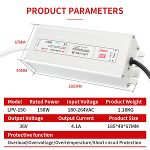 低価格卸売220V入力150W防水スイッチング電源36V出力屋外広告スイッチング電源 - Product Image 4