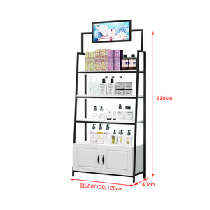 Tùy Chỉnh Sang Trọng <span class=keywords><strong>Loreal</strong></span> Hiện Đại Tầng Thường Vụ Bán Lẻ Trang Điểm Hiển Thị Tủ <span class=keywords><strong>Rack</strong></span> Vàng Mỹ Phẩm Hiển Thị Đứng Cho Mỹ Phẩm Cửa Hàng - Product Image 6