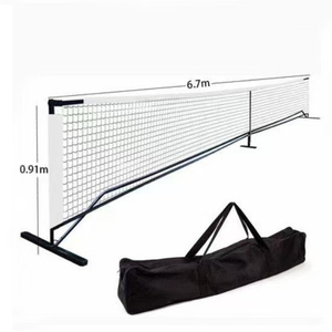 Kolay kurulum taşınabilir Pickleball Net seti ile tekerlekler 6.7m açık spor Net sistemi ile çerçeve ve su geçirmez PVC taşıma kapağı - Product Image 4