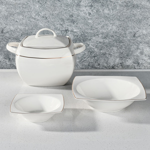 24PCS phong cách hiện đại sang trọng đặt bữa ăn tối Arabic vàng rim gốm đám cưới nhà hàng đồ ăn Hot người bán cup Kit - Product Image 4