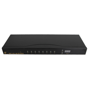VCOM 8 <strong>Input</strong> <strong>1</strong> <strong>Output</strong> VGA <strong>KVM</strong> <strong>Switch</strong> 1920x1080 Hotkey Button IR Remote Control USB Hub Switching Console