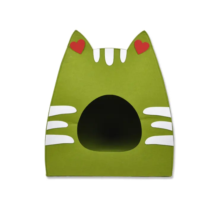Personalizado durável e pet-friendly cat caverna pet cama semi-fechado dobrável respirável pet cama para cão de gato