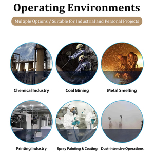 3600 masker <span class=keywords><strong>Gas</strong></span> anti-debu antivirus Anti bau dengan Respirator silikon lingkaran telinga untuk memoles las dan dekorasi - Product Image 5
