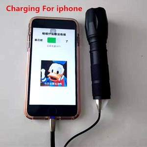 A100 G700 1000 Lumens USB Sạc Mạnh Mẽ Torch LED XML T6 Micro Zoomable Chiến Thuật Có Thể Sạc Lại LED Đèn Pin Với Ngân Hàng Điện - Product Image 5