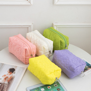לוגו מותאם אישית איפור כיס quilt נסיעות travetry תיק מארגן כיס נסיעות תיק קוסמטי פרחוני השרוטים