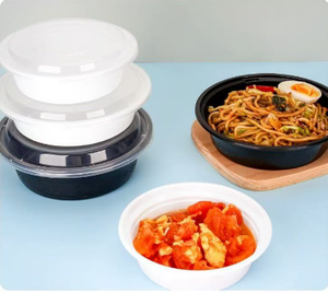 Disposable Microwave Safe <strong>Rectangular</strong> Take Away Food <strong>Container</strong> <strong>Lids</strong> Transparent Black 500ml--2000ml Capacity Injection Storage - Product Image 1