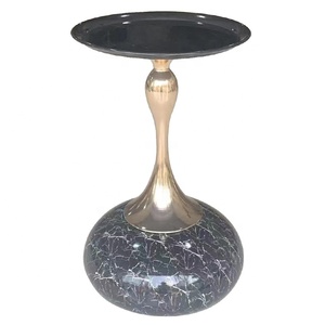 İskandinav Modern lüks ahşap cam kahve sehpası Set daire End masa oturma odası veya kanepe yan merkezi için dekoratif Metal ile - Product Image 1