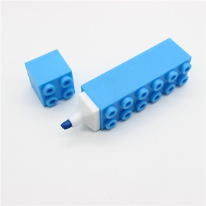 Caneta de brinquedo bloco de construção infantil desenvolvendo caneta marcador de cor bloco intelectual