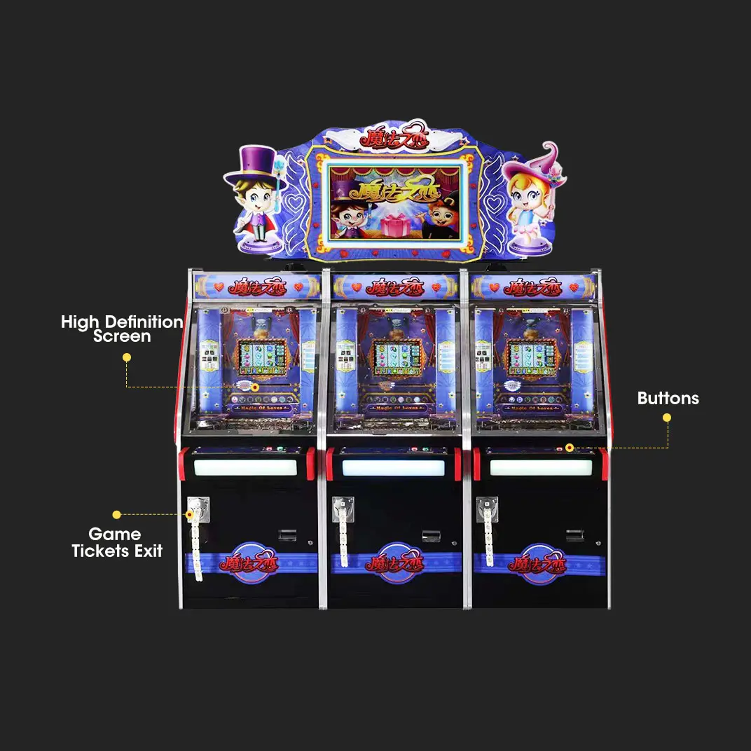 China Manufacturer Amusement Venue Ticket Machine 1-3 Player Electronic Games Machine Coin Pusher