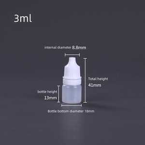 Precio bajo 5ml 15ml 30ml 50ml Agua hidratante Líquido Peluca Removedor de pegamento Translúcido Boca pequeña Botella de plástico vacía con cuentagotas - Product Image 5