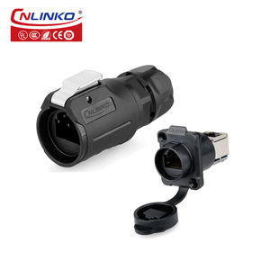 Enchufe Industrial IP68 8P8C RJ45 Conector a prueba de agua Tipo de conexión Ethernet RJ45 Conectores duales Cat5e Cat6 para red de conexión