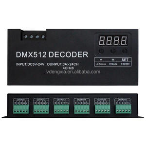 DMX512 Decoder RGBW-Steuerung 24 Kanäle DMX512 Controller LED-Decoder für Bühnen licht RGBW-Streifen lampe
